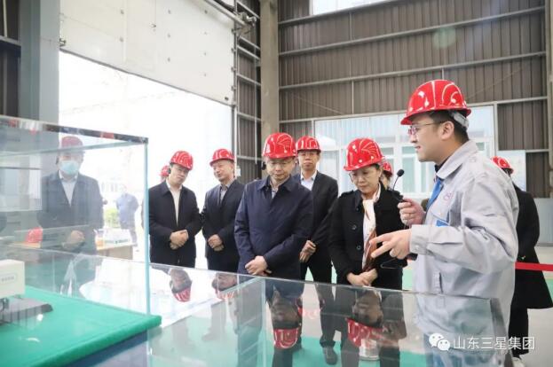 濱州市政協(xié)副主席、市工商聯(lián)主席侯學(xué)峰一行來(lái)山東三星集團(tuán)調(diào)研