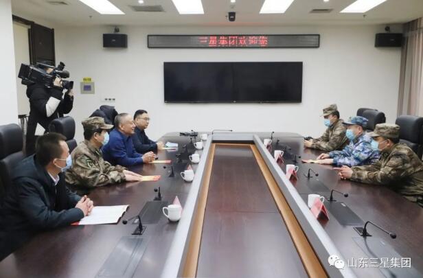 鄒平市委常委、人武部部長胡燕龍來山東三星集團調(diào)研企業(yè)民兵編組工作